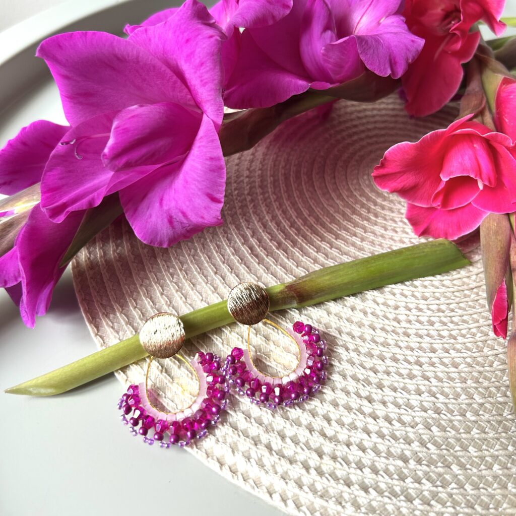 Statement Ohrringe pink
