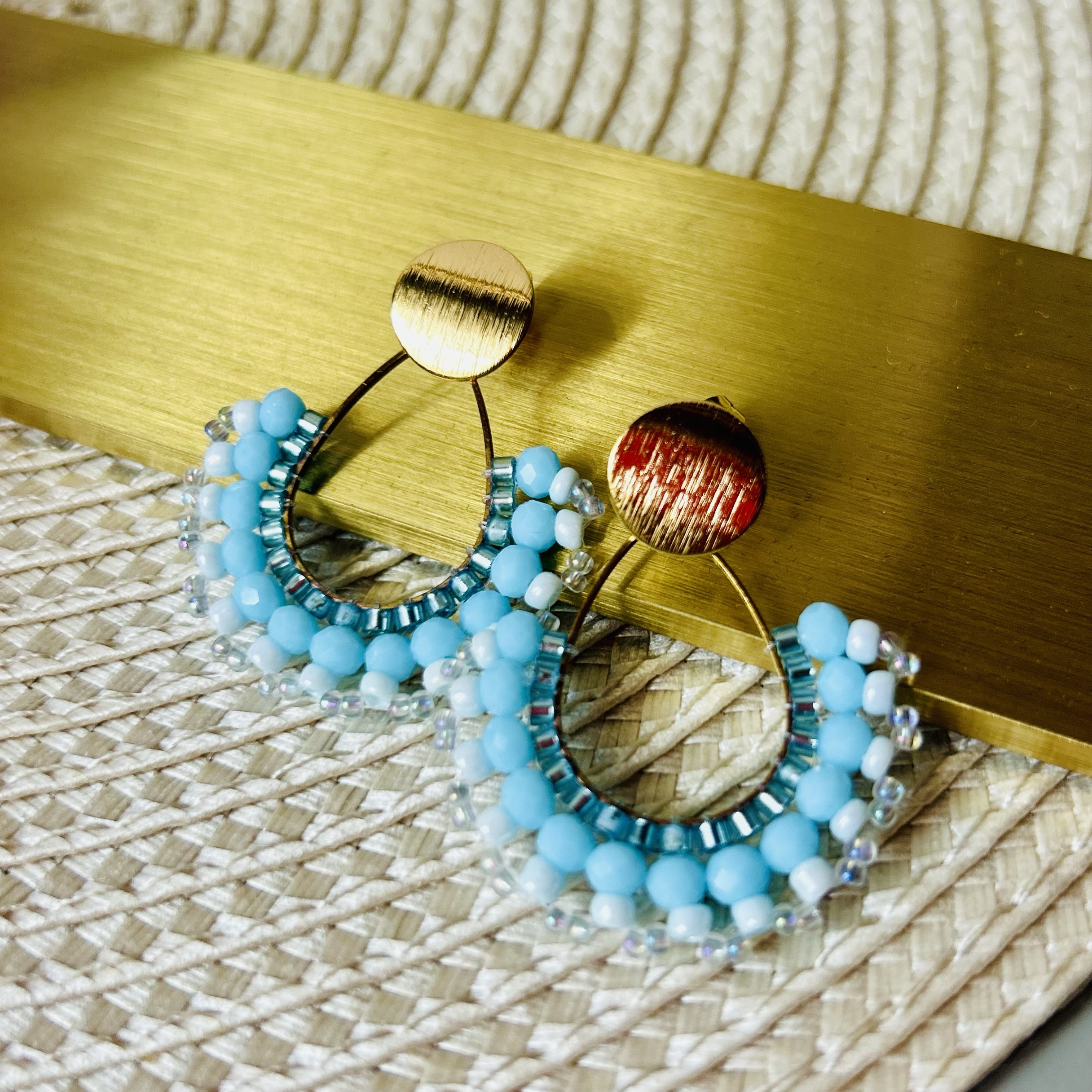 Statement Ohrringe türkis – Bild 3