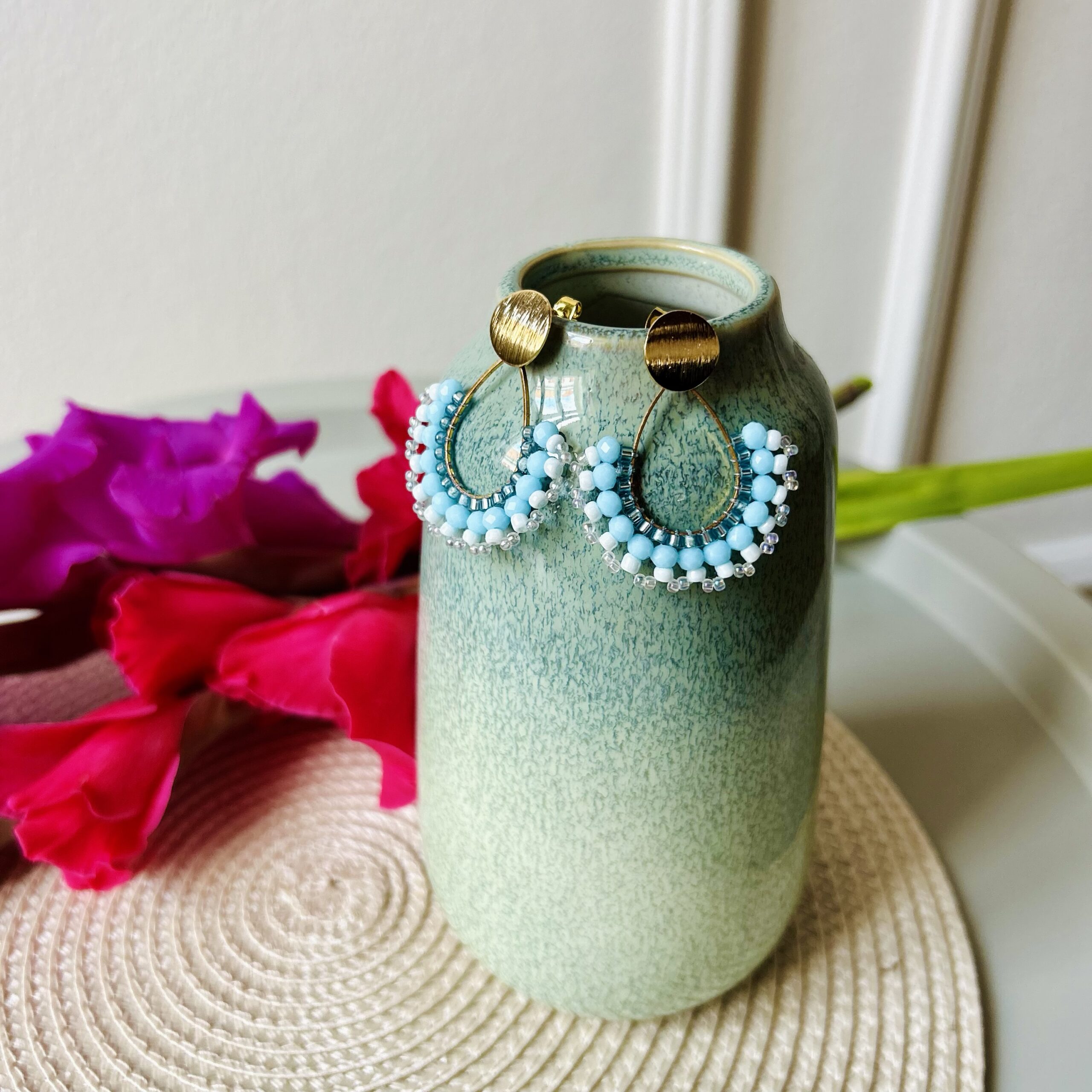 Statement Ohrringe türkis