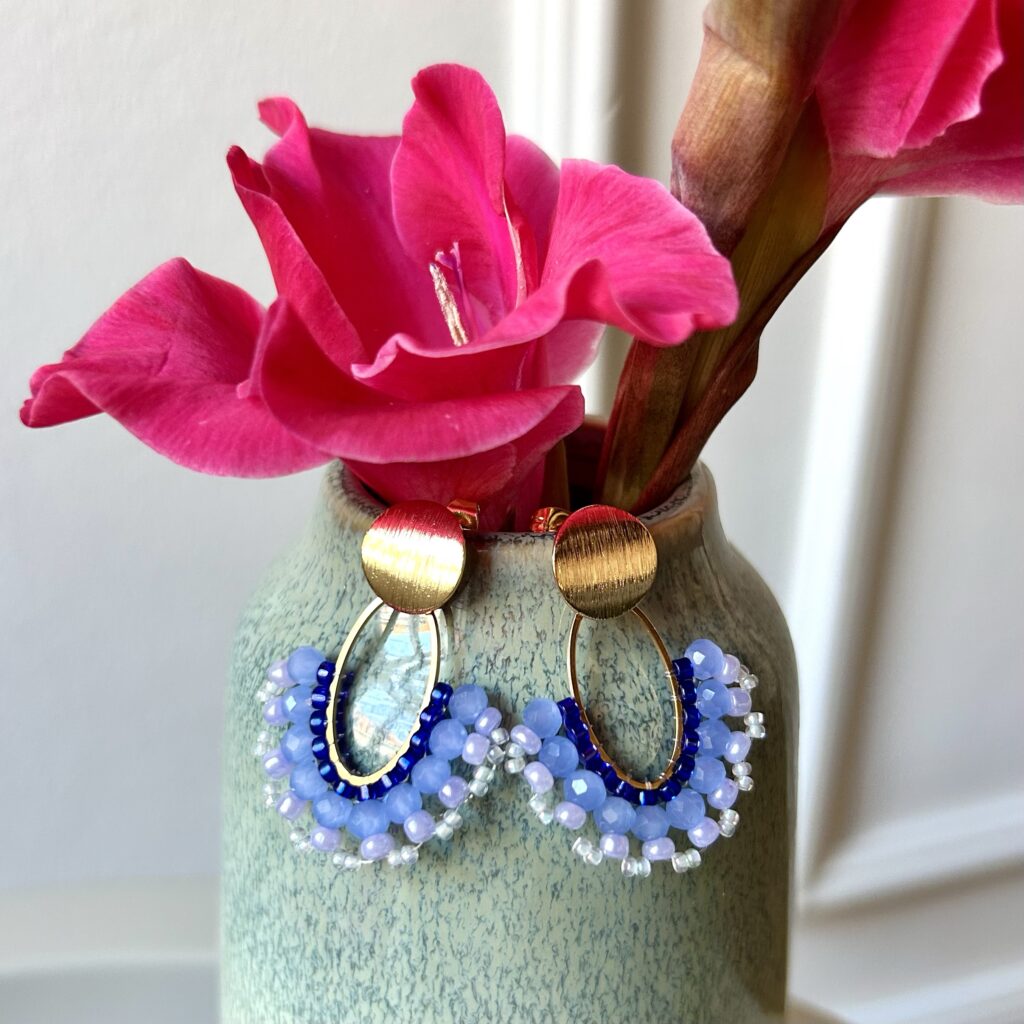 Statement Ohrringe blau