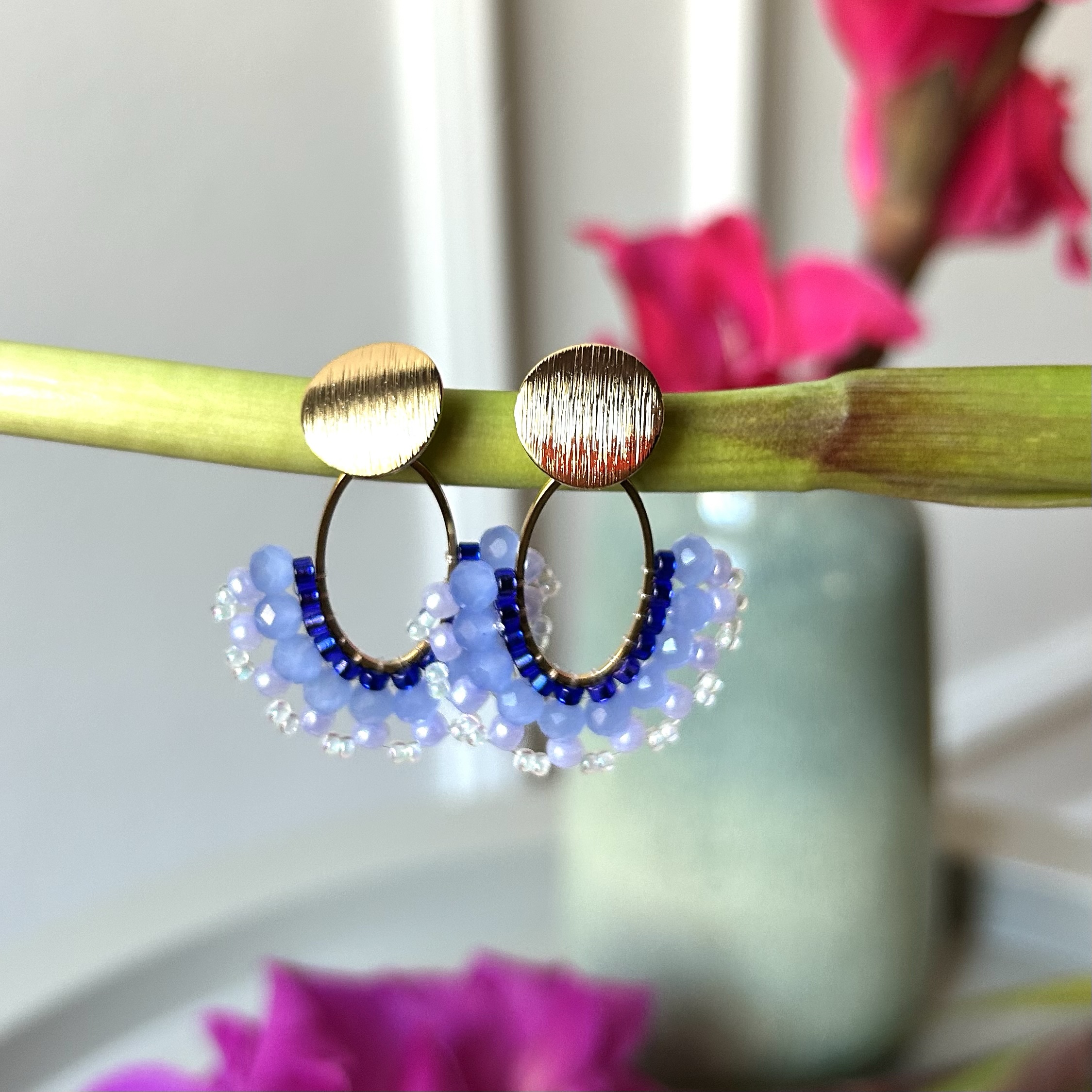 Statement Ohrringe blau – Bild 4