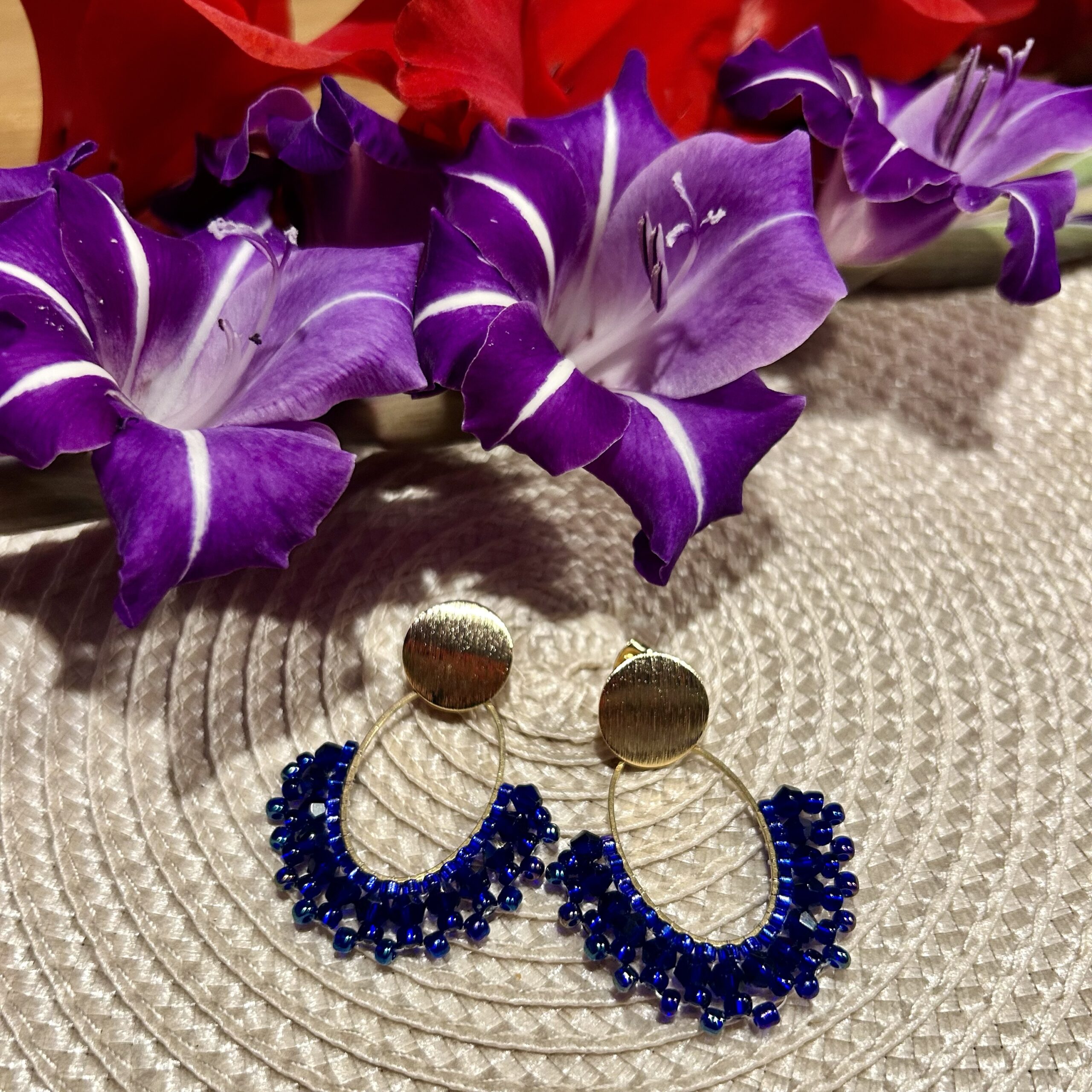 Statement Ohrringe dunkelblau – Bild 5