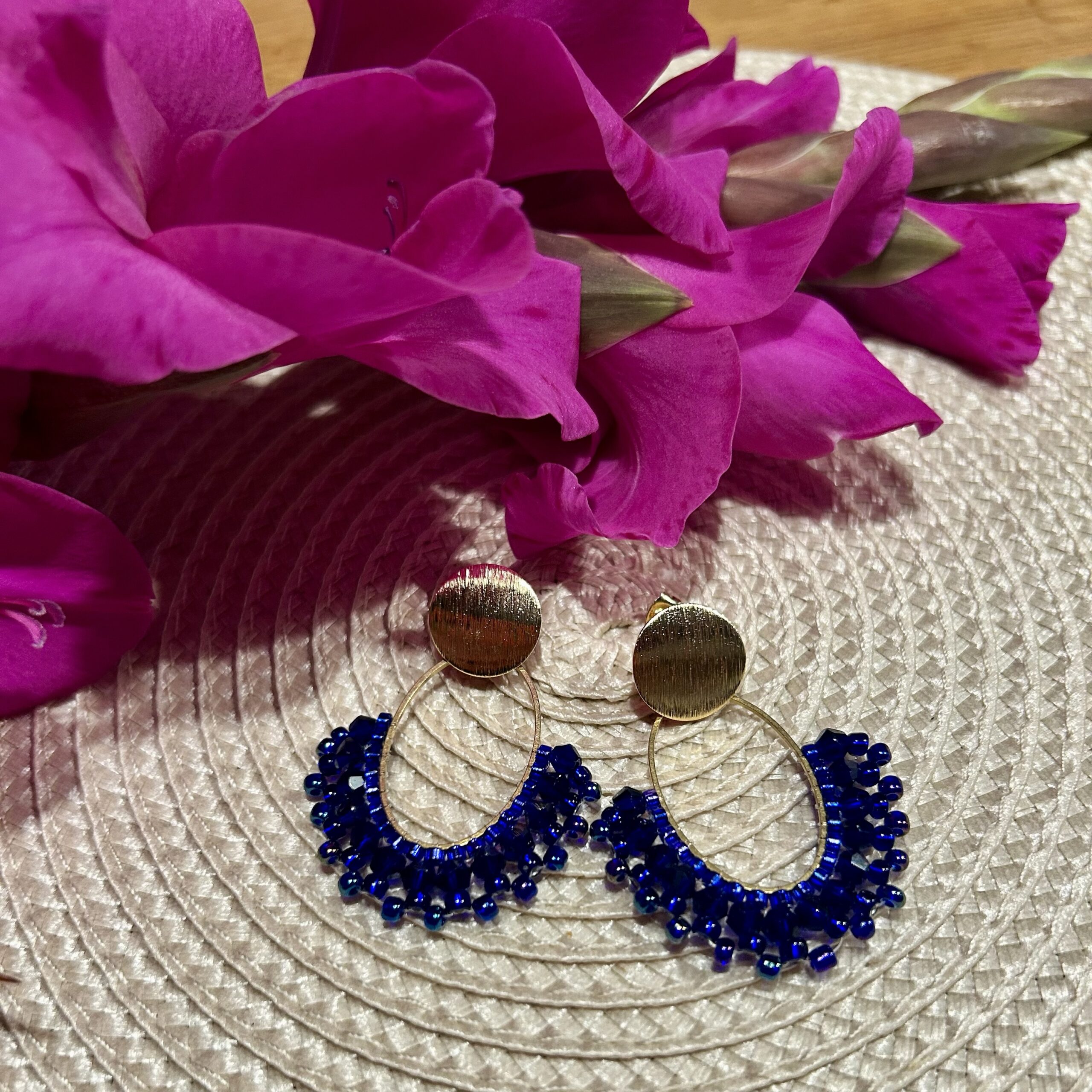 Statement Ohrringe dunkelblau – Bild 6