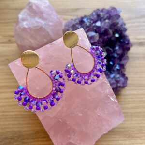 Statement Ohrringe lila