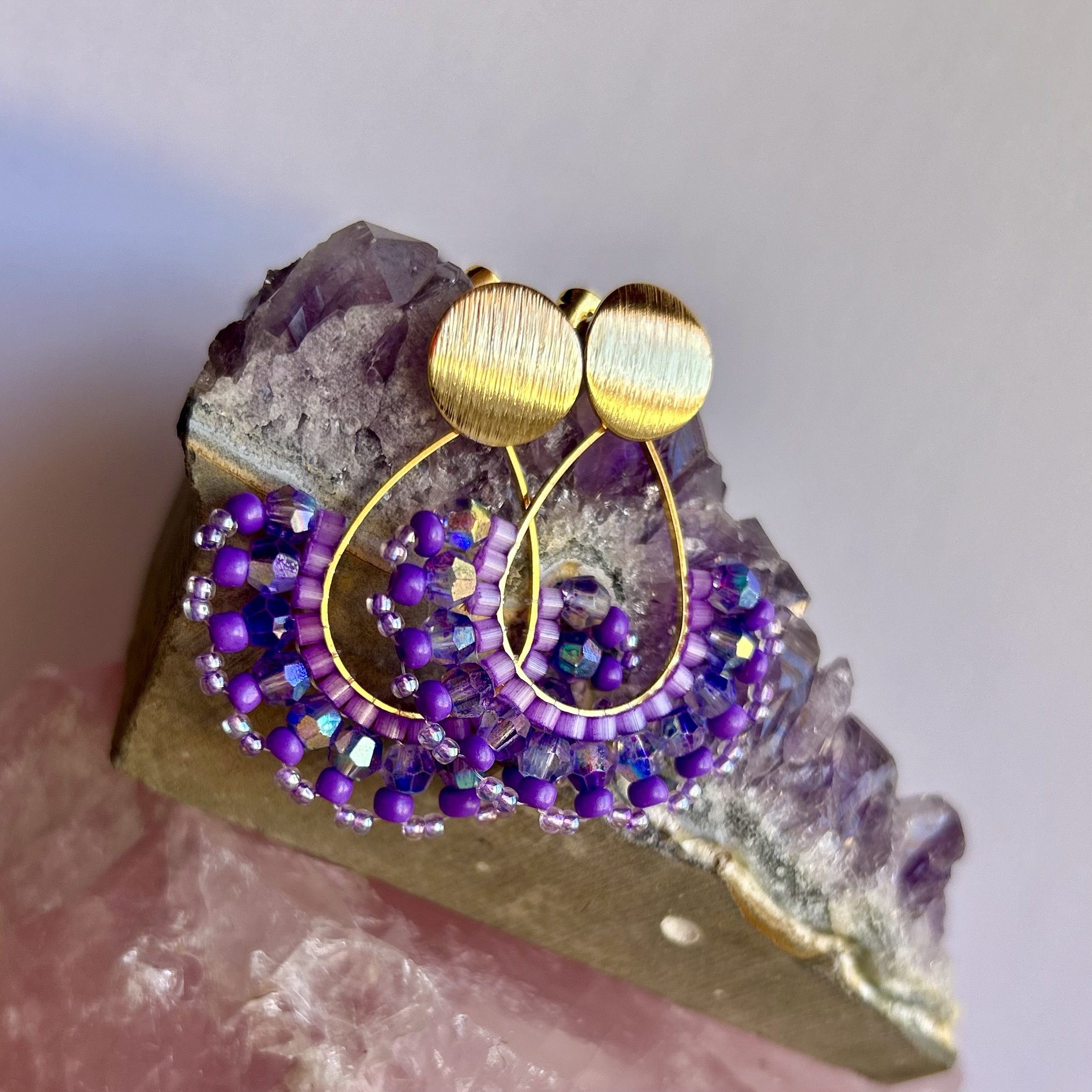 Statement Ohrringe lila – Bild 3